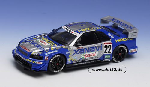 Scalextric nissan gtr/porsche cars blue/red #2