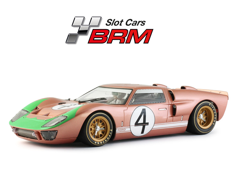 BRM Ford GT 40 MK II #4 gold/green LeMans 1966