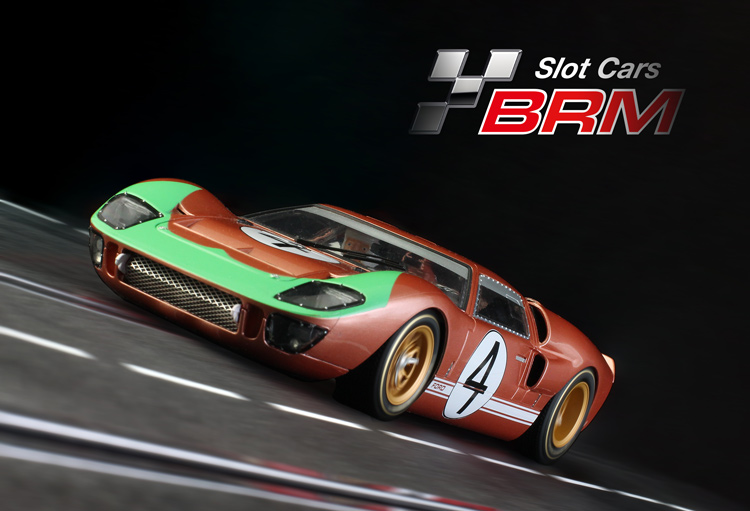 BRM Ford GT 40 MK II #4 gold/green LeMans 1966