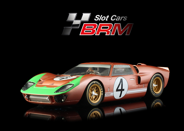 BRM Ford GT 40 MK II #4 gold/green LeMans 1966