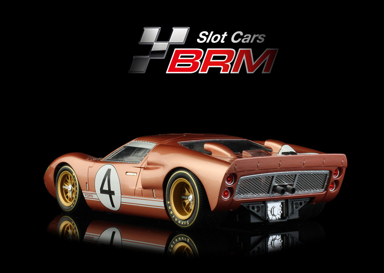 BRM Ford GT 40 MK II #4 gold/green LeMans 1966