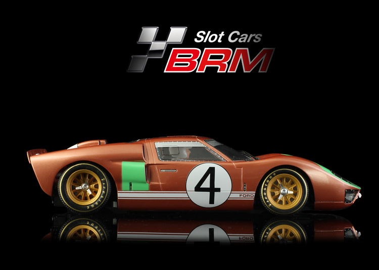 BRM Ford GT 40 MK II #4 gold/green LeMans 1966