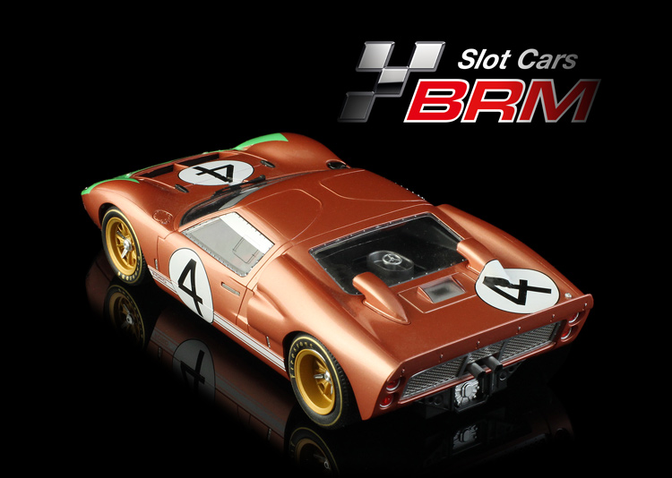 BRM Ford GT 40 MK II #4 gold/green LeMans 1966